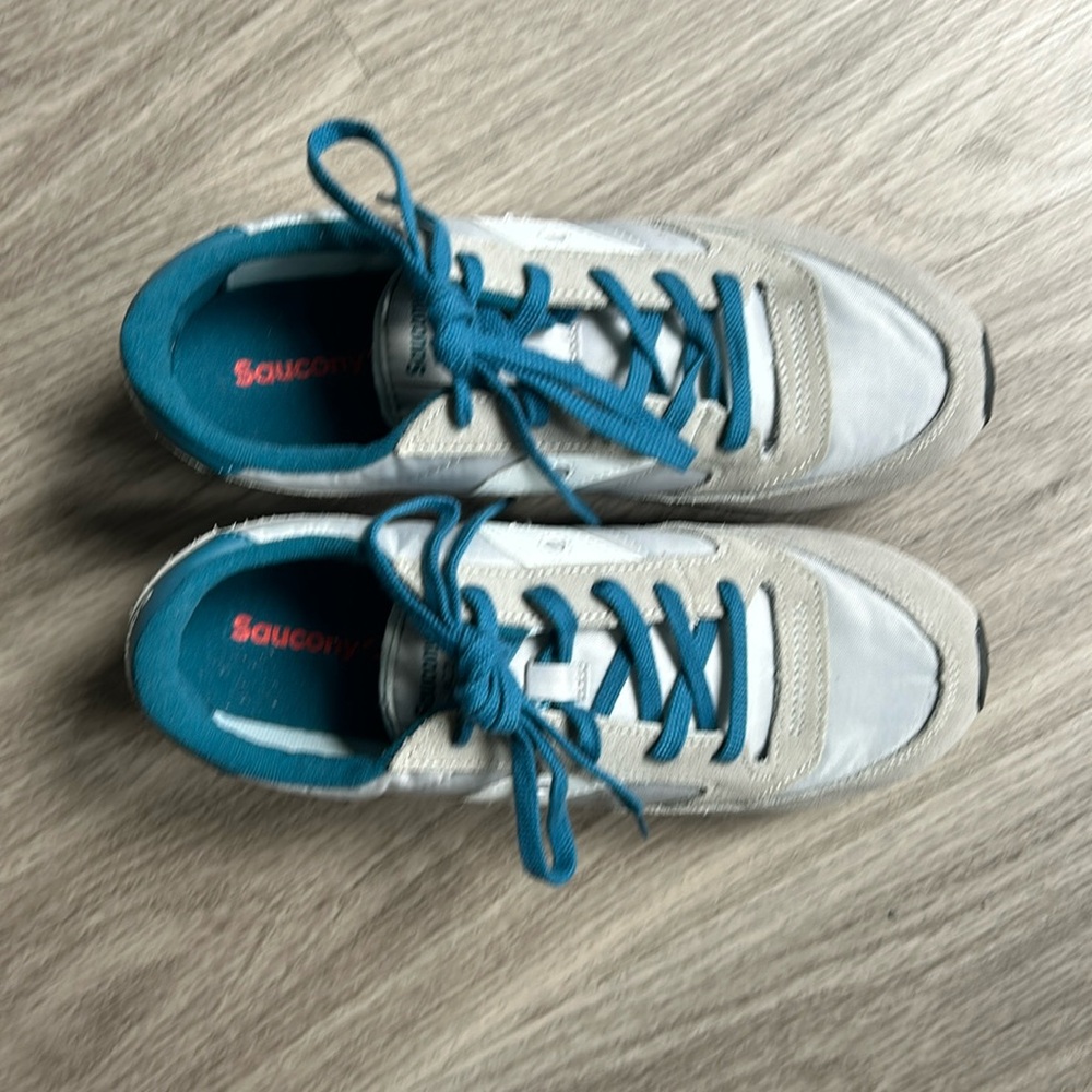 Saucony Jazz size 5.5 M Gray/Turquoise